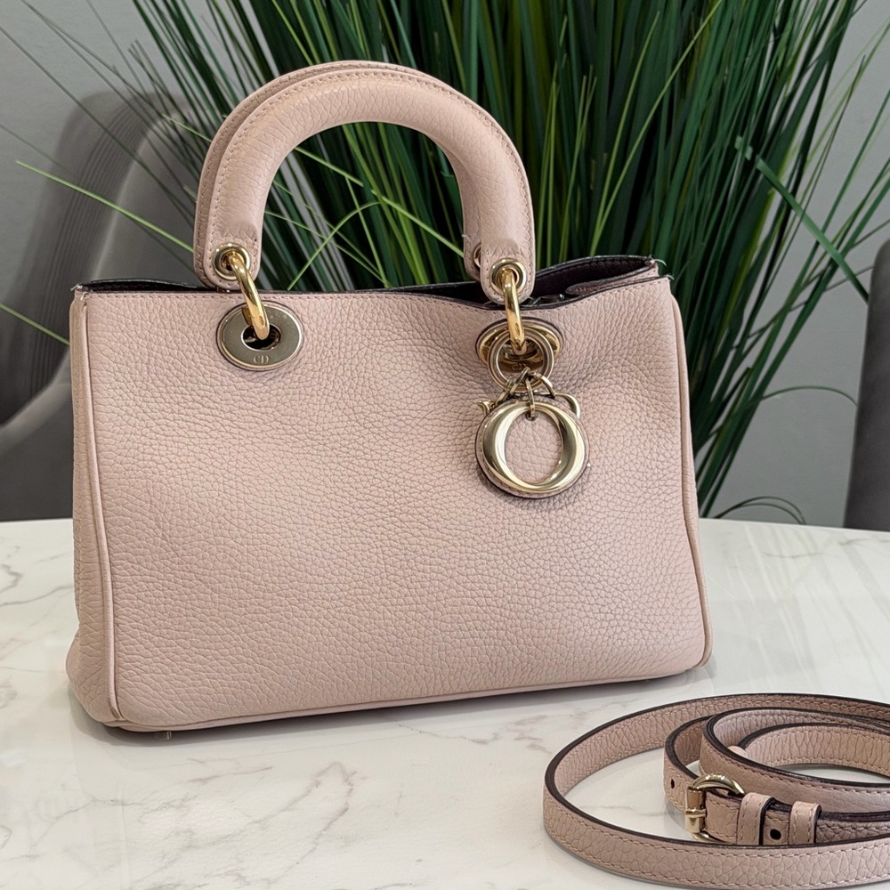 CHRISTIAN DIOR Calfskin Mini Diorissimo Tote